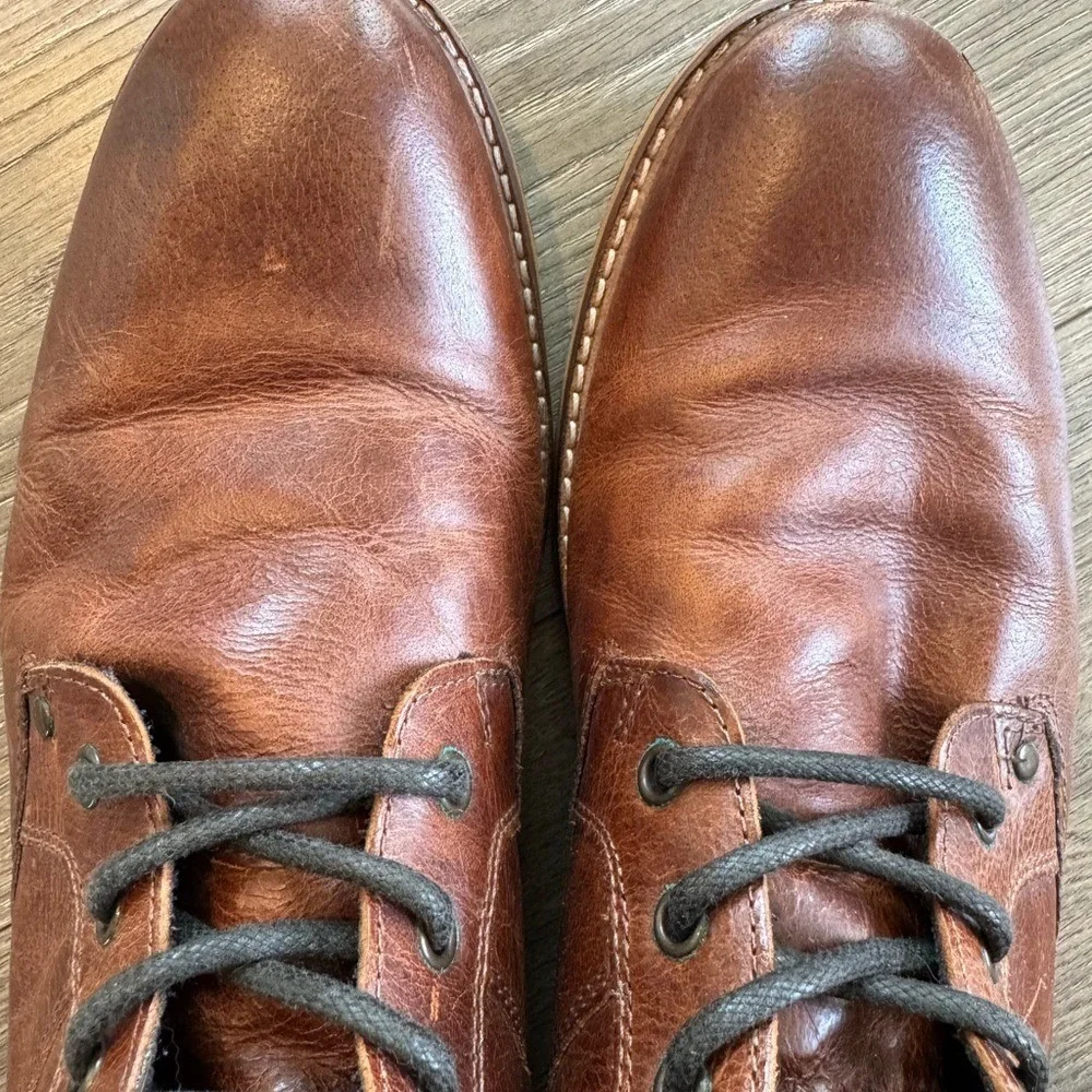 Crevo Ellerton Mens Plain Toe Chestnut Leather Chukka Boots Size‎ 11 Ankle Boots